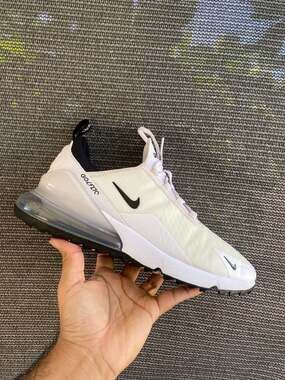 Nike Air Max 270 G Golf Shoes White Black CK6483-102